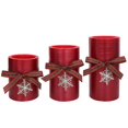 thumbnail image 4 of Hometrends Red Spun with Snowflake LED Pillar Candle Set with Remote Control, 4 of 5