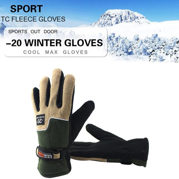 Chaqueta Térmica Bicicleta 1 par de guantes anticongelantes para ciclismo con dedos completos (hombres verde militar)