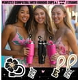thumbnail image 5 of Straw Covers for Stanley Cup Accessories:Black Decorations for Stanley 30oz & 40oz Tumbler with Handle, Bling Letter Charms and Flower Silicone Straw Cap Topper, Trendy Stuff for Teen Girls and Women, 5 of 7