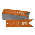 thumbnail image 1 of Inkdotpot Silver Foil Paper Hang Tags Made With Love Text Favor Tags 100 Pieces, 1 of 6