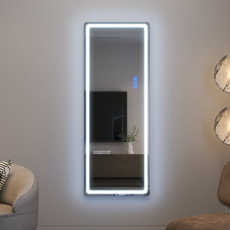 Anyhi Full Length Mirror with Lights, 63 x 24 Full Body Vanity Mirror, LED Lighted Full Length Mirror, Large Floor Mirror with Lights