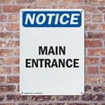 thumbnail image 4 of (2 Pack) Main Entrance OSHA Notice Sign 7 Inch X 10 Inch Plastic Sign, Weather Resistant, UV Protected for Workplace, Business, and Construction Site, Made in the USA, 4 of 8