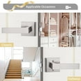 thumbnail image 5 of 3 Pack Probrico Square Door Lever Door Lock Handle Lockset Keyless Doorknobs Passage Knobs Lockset Interior Hallway Passage Closet in Satin Nickel, 5 of 9