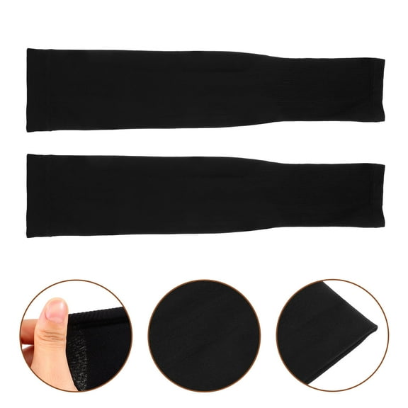 KALLORY Uv Protection Cooling Arm Sleeves 1 Pair Black For Running And Driving
