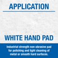 thumbnail image 4 of Almohadillas de mano Mercer Abrasives 285WHT, no tejidas, blancas (paquete de 20), 4 of 6