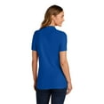 thumbnail image 4 of Gildan Women's Softstyle Pique Polo, Short Sleeve Cotton Shirt, Semi-Fitted, Royal, Pack 1, S-2XL, 4 of 6