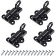 thumbnail image 1 of nipocaio Loquet de Porte 4 Pcs Loquet de Porte Automatique Verrou de Portail Extérieur Loquet de Fenêtre Ressort Loquet de Porte Noir Aluminium avec Vis, 1 of 5