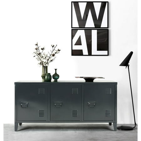 Champs Locker Room Bottle - HOMYCASA Metal Cabinet Locker 3 Door Office Filing Cablint OOrganizer Living Room TV Stand Black