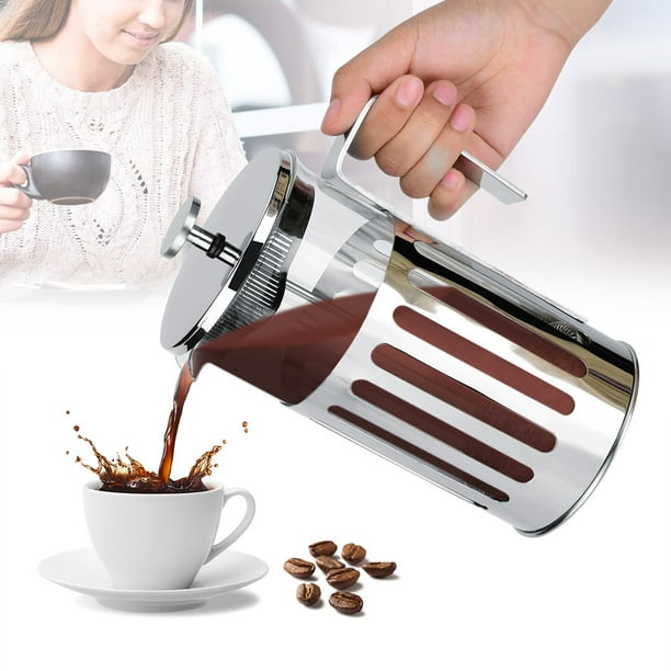 Cafetera francesa de vidrio de acero inoxidable Jadeshay 350ML 600ML 1000ML