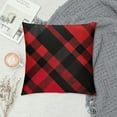 thumbnail image 2 of Nawypu  Throw Pillow Cover Christmas Buffalo Black and Red Buffalo Check Plaid Classic Striped Pattern Decor Lumbar Pillow Case Cushion for Sofa Couch Bed Standard, 2 of 5