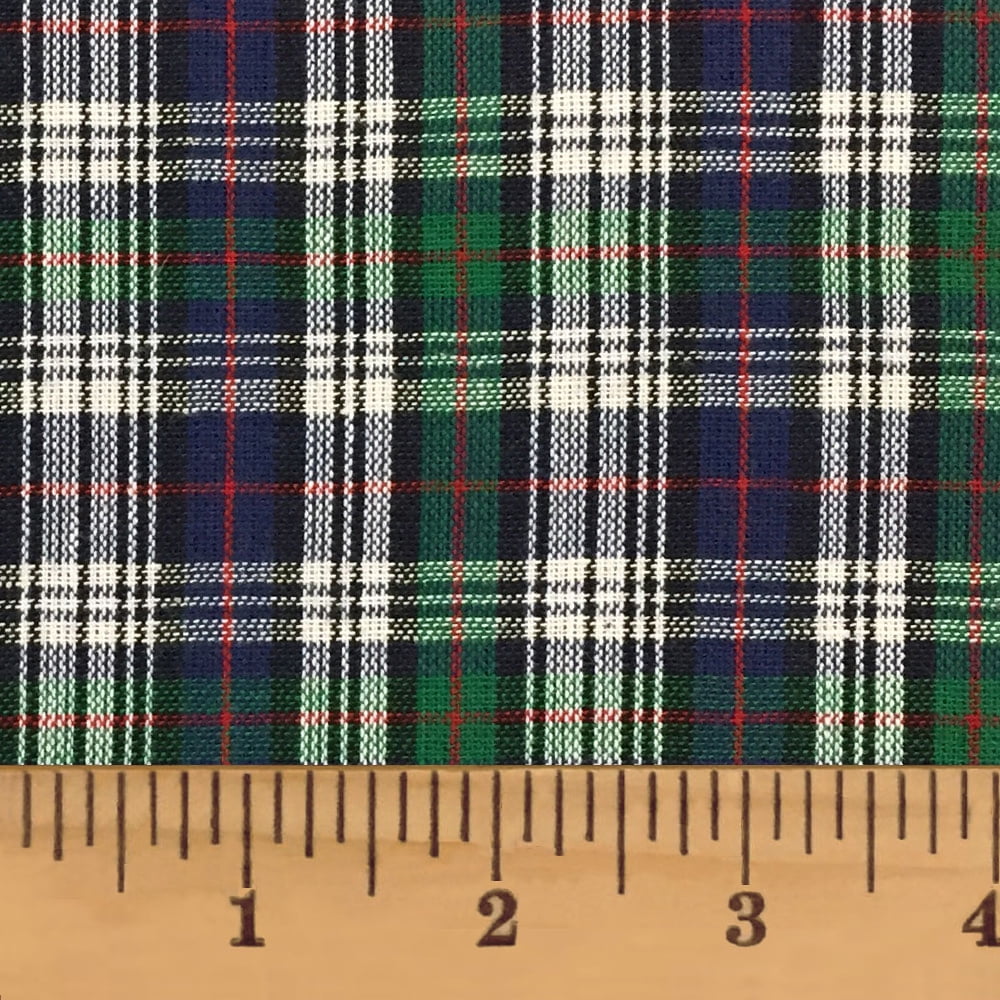 Sullivan Blue Tartan Plaid Homespun Cotton Fabric - Sold by the Yard - JCS Fabric