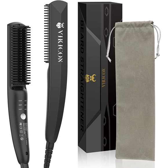 VIKICON Beard and Hair Straightener for Men & Travel Bag