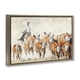 thumbnail image 3 of Stupell Industries Rustic Lodge Equestrian Round Up Brown Floating Frame Canvas Art, 25 x 17, by Nina Blue, 3 of 8