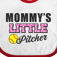thumbnail image 4 of Inktastic Mommys Little Pitcher Softball Girls Baby Bib, 4 of 4