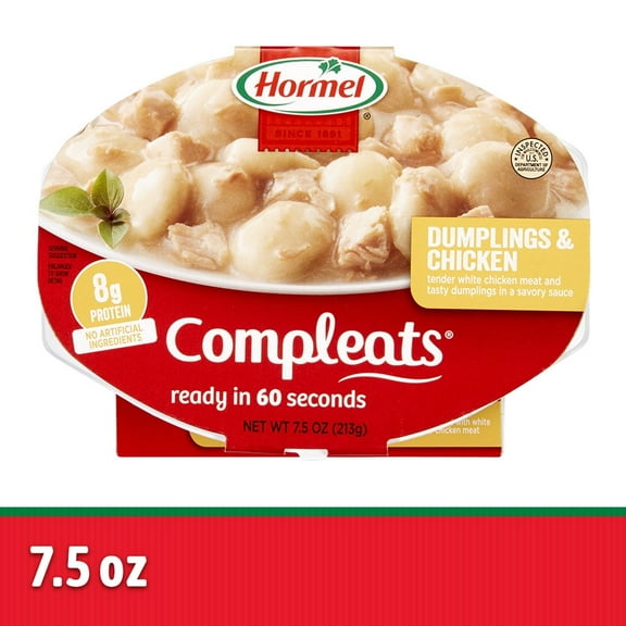 Hormel Compleats Dumplings & Chicken, 7.5 Oz Plastic Tray, (Pack of 4)