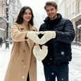 thumbnail image 2 of DHFJKG Couples Connected Mittens Hand Holding Heart Design Thermal Knit Gloves 1 Double And 2 Singles Cozy Mitten, 2 of 4