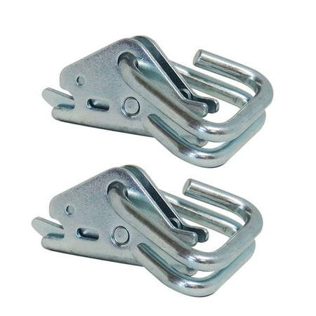 

E-Track Hook-Ring Adapter Tie-Down for Hook-Straps Rope Cable 2-Pack