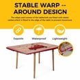 thumbnail image 4 of Red Valentine's Day Table Cloths for 6 Foot Rectangle Tables, Roses Truck Romantic Love Heart Wooden Patio Waterproof Elastic Fitted Tablecloths, Washable Rectangular Table Cover for Camping, 4 of 8