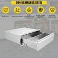 thumbnail image 3 of Outdoor Stainless Steel Drawer, 30x23x10H inch Smooth-Sliding Soft Close Triple Storage Drawers, Rustproof & Weatherproof Outdoor Kitchen Drawer with Handle, BBQ Drawers for Garden Grill Island, 3 of 6
