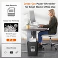 thumbnail image 4 of Paper Shredder, 8-Sheet Crosscut Home Office Shredder with 4.2 Gallon Bin, P-4 Security Level Document Shredder Shred Credit Card/Mail/Staple/Clip, 4 of 6
