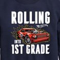 thumbnail image 3 of Hot Wheels - Rolling Into 1st Grade - Youth Crewneck Fleece Sweatshirt, 3 of 5