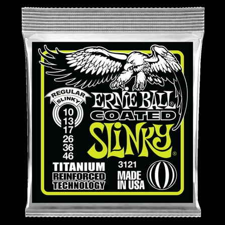 Ernie Ball Regular Slinky Coated Titanium RPS Electric Guitar Strings 10-46