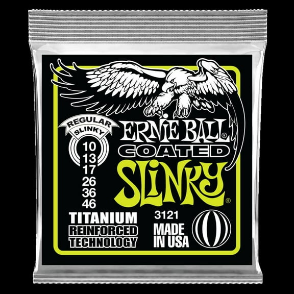 Ernie Ball Regular Slinky Coated Titanium RPS Electric Guitar Strings 10-46