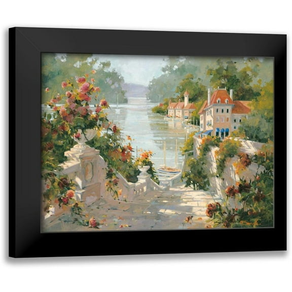 Simandle, Marilyn 14x12 Black Modern Framed Museum Art Print Titled - Italian Harbour