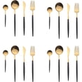 thumbnail image 1 of Juego de cubiertos QUANZHOUTIANDI Dorados y Negros para 4 personas, 1 of 5