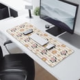 thumbnail image 2 of Long Mouse Pads for Desk,Beige Cow Flower Pattern Desk Mats on Top Of Desks, Desk Mouse Pad Extra Large with 3mm Non-Slip Base and Stitched Edge for Gaming,Office,Work,Home 31.5"x11.8", 2 of 6