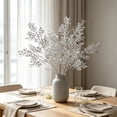 thumbnail image 5 of Artificial Silver Flower Stems Faux Metallic Roses, Bendable Branches For Home Vase Centerpiece, Wedding Party Farmhouse Table Arrangement Decor And Display, 5 of 6