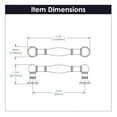 thumbnail image 7 of Belwith Keeler B076290 Fuller 3-3/4" Center To Center Vintage Cabinet Handle / Drawer Pull, 7 of 7