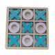 thumbnail image 2 of Juego de mesa Toe XO, juguete clásico hecho a mano para familias y niños. Azul blanco, 2 of 9