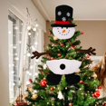 thumbnail image 3 of Figura de muñeca artesanal con colgante de de Navidad de tela, decoración colgante de adorno de exhibición, para ventana de cumpleaños de pared, Muñeco de nieve mayimx colgante de árbol, 3 of 7