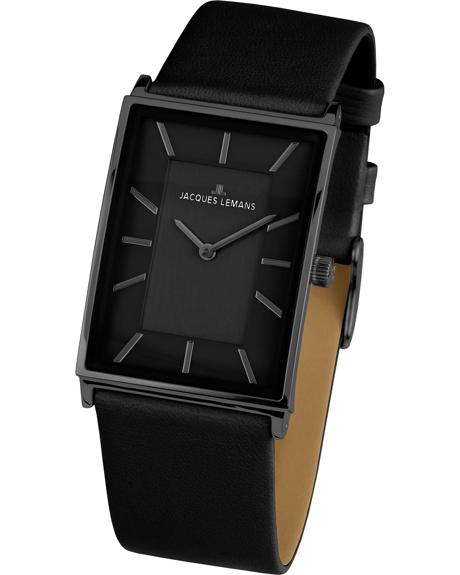 Jacques Lemans Jacques Lemans Woman's York 24mm Black Dial Leather