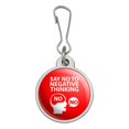 thumbnail image 1 of Say No To Negative Thinking Jacket Handbag Purse Luggage Backpack Zipper Pull Charm, 1 of 4