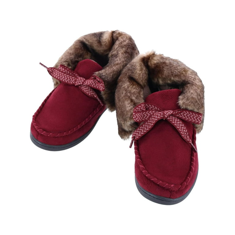 Isotoner microsuede cheap bootie slippers