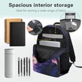 thumbnail image 4 of Yspwyqan Galaxy Nebula Wolf Kids Backpack Set 4Pcs with Lunch Box Pencil Case Water Bottle, Lightweight Fits 13 Inch Laptop Backpack for Elementary Middle School, 4 of 7