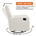 thumbnail image 2 of Sfxingyou Swivel Rocking Recliner Chair for Adults, Rocker Nursery Glider Chair for Living Room, Upholstered Fabric Reclining Single Sofa Chair (Beige), 2 of 8