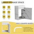 thumbnail image 5 of AVAXA 16'' Floating Wall-Mounted Bathroom Vanity with Ceramic Sink & Soft-Close Cabinet Door, For Small Bathroom White, 5 of 16