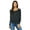 Black Marble, variant on Bella + Canvas Ladies' Flowy Long-Sleeve Off Shoulder T-Shirt - 8850