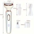 thumbnail image 4 of Rasoir Électrique 4-en-1 en Acier Inoxydable Soyeux pour Femmes - Humide/sec, Rechargeable par USB, Portable et au Design Ergonomique pour une Utilisation Complète du Corps - Parfait pour les Aisselles, les Voyages et la Maison, 4 of 5