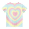 thumbnail image 5 of LckLvx Kids Short Sleeves T-Shirt Tie Dye Heart Graphic Valentine Tee Tops Casual Crewneck Shirts, 5 of 6