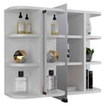 thumbnail image 6 of YfulYde Milan Medicine Cabinet, Six External Shelves Mirror, Three Internal Shelves -White, 6 of 8