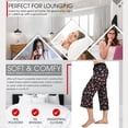 thumbnail image 6 of HDE Women’s Capri Pajama Pants Sleepwear Sleep Pants 1X Plus Size Black, 6 of 8