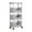 Gray#2, variant on Plastic Mobile Desk Storage Cart with Wheels 4 Tier Small Bookcase for Office Living Room Kitchen Rolling Under Desk Organizer with Guardrail and Hooks for Books Snacks Toiletries