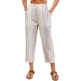 thumbnail image 3 of Women's Boho Palazzo Pants Wide Leg Beach Pants High Waisted Lounge Pants with Pockets, 3 of 7