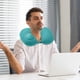 thumbnail image 5 of Fiudx Liquidación De Ropa De Cama Actualice El Cuello Trasero Y Levante La Almohada Inflable En U Almohada Inflable De Seda De Leche Almohada De Viaje Portátil Almohada Inflable De Prensa De Tpu Almo, 5 of 6