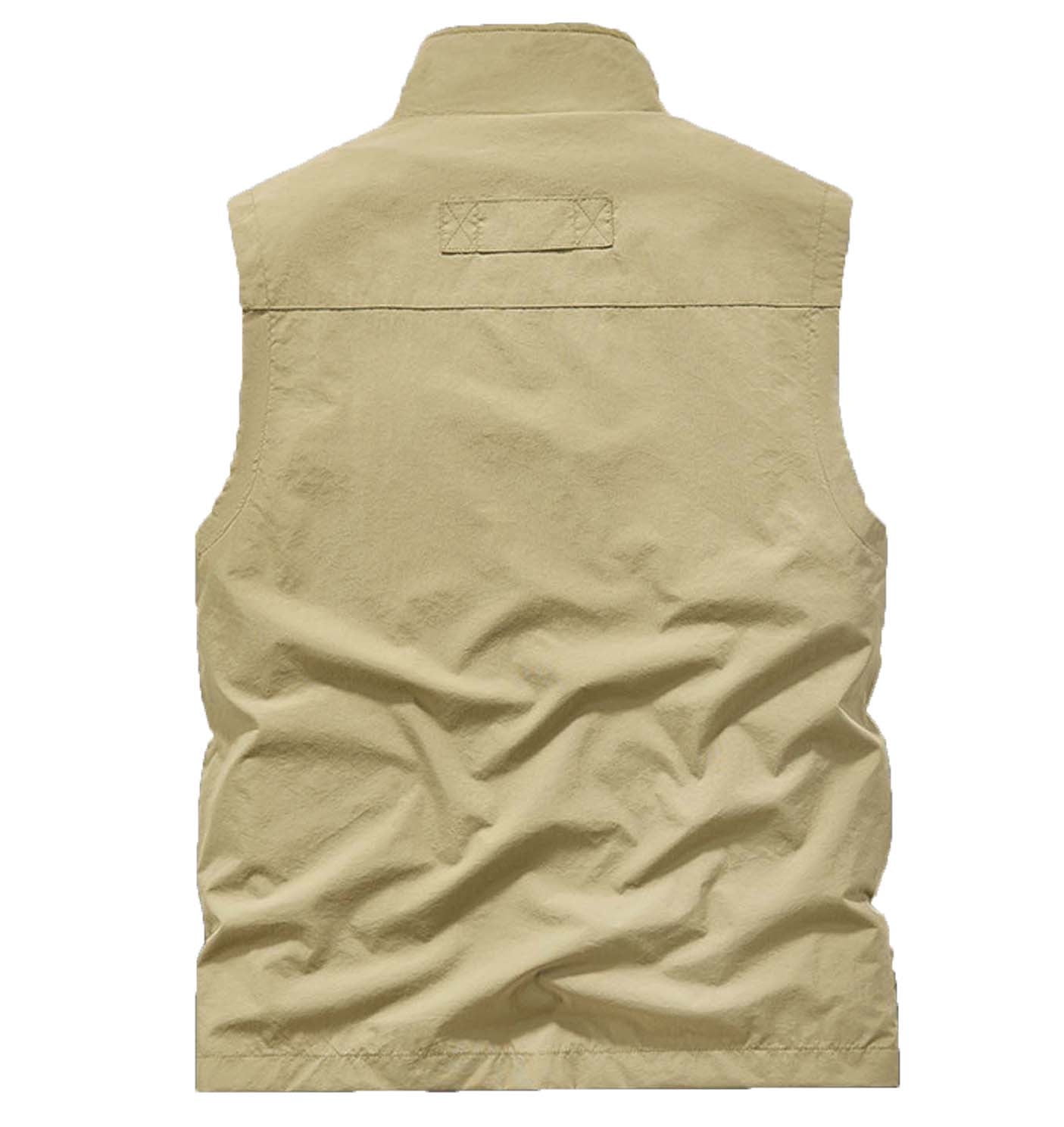 Dovford Men's Lightweight Softshell Vest Waterproof Outerwear Puffer Windproof Vest for Golf Running with Pockets