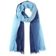 thumbnail image 1 of INSPIRAR CHIC Mujeres Bufandas de Algodón y Lino con Color Gradiente Ombre Suave Pañuelo Hijab Chal 74.8"x35.4" Azul, 1 of 6